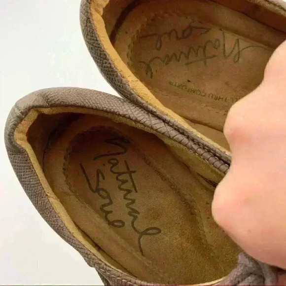 Natural soul flats sz  7 37 Beatrice brown leather - Picture 9 of 12